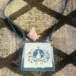 Loungefly Disney Cinderella Tonal Floral and Carriage Handbag